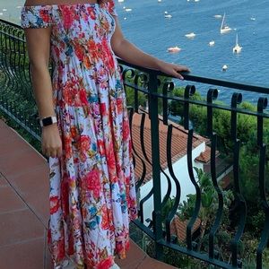 CB positano floral printed maxi dress